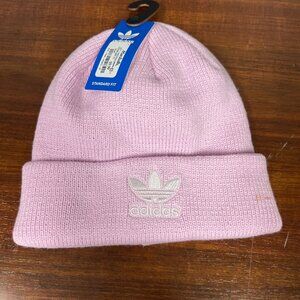 Adidas Trefoil Womens Beanie Toboggan Orchid Fusion Purple with White Logo OSFA